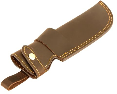 Baizoy Premium Leather Knife Sheath, 4 Inch EDC Knife Holster belt, Knife Scabbard Cover, Shop Knife Sheath Knives Sleeves Case Edge Guards Blade Protectors (Brown, 4 inch)