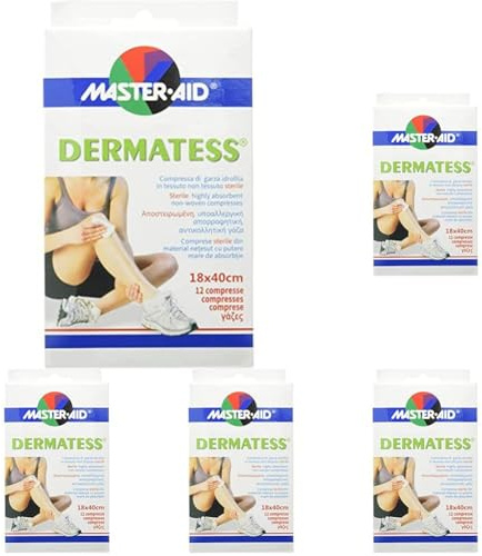 Master Aid Dermatess 18 x 40 cm 12 Pezzi - 1 Prodotto (Confezione da 5)