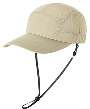 YAMEE Baseballkeps herr vattenavvisande med vindskydd, baseballkepsar för män mjuk snabbtorkande, basebollkeps damer UV-skydd andas, unisex basebollkeps lätt, keps män justerbar, kaki, one size