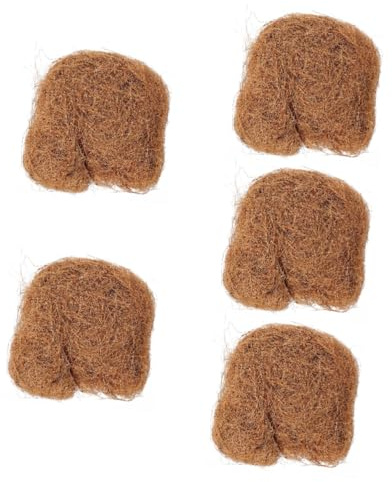 TOYANDONA 5 Pièces 1 Terre De Soie De Cocotier Terre De Fibre De Paillis d'arbre Paillis Respirant Tapis en Fibres D'arbres Tapis De Protection des Plantes Cercles De Paillis D'arbres
