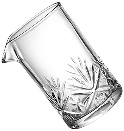 Alipis Vaso Mezclador De Cristal Tallado 700 Ml Vidrio De Fondo Grueso Antideslizante Para Cócteles y Bebidas Bar Profesional y Hogar