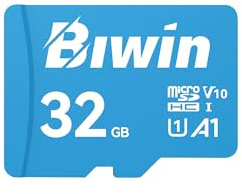 Biwin MS100 Micro SDXC Card 32GB, MicroSD UHS-I Memory Card, A1, V10, U1 Class 10, Up to 100 MB/s Read Speeds for Smartphones, Tablets, Home Security Camera and Dash Cams