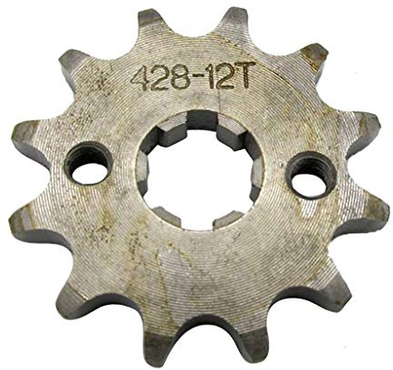 12T dientes 17 mm 428 cadena delantera piñón engranaje Pit Quad Dirt Bike ATV Buggy