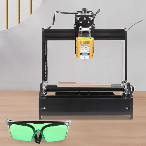 DHMYDPDZ Máquina Grabado láser para Bricolaje, cortadora láser CNC para Madera, fresadora portátil Escritorio,Plotter Tallado, máquina Grabado Alta precisión para latas, Botellas y termos