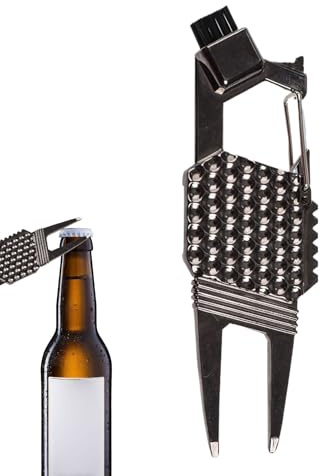 Besreey Reparaturwerkzeug für Golf-Pitch, multifunktional, kompakt, leichtes Gadget, Flaschenöffner, Taschenzubehör für Männer und Frauen Anfänger