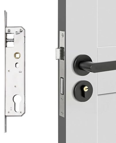 Miosugo Serrure à larder en acier inoxydable 85/25 pour porte d'entrée, portail de jardin, porte de chambre
