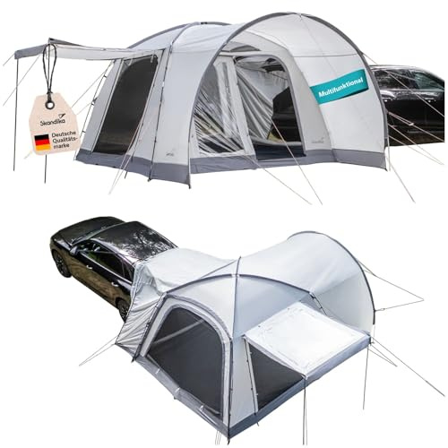Skandika Kupoltält Pitea 4 Flex Protect Bundle med SUV-sluss | Campingtält för 4 personer, med sluss för SUV, insytt tältgolv, vattenpelare 5000 mm, UPF 50+ | Tält, camping, utomhus