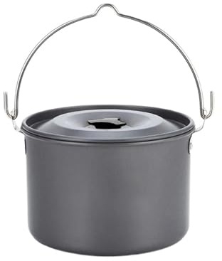 Compatible con Olla Colgante for Exteriores de 4 l, for Camping, Picnic, Sopa Grande, Utensilios Cocina portátiles, a leña