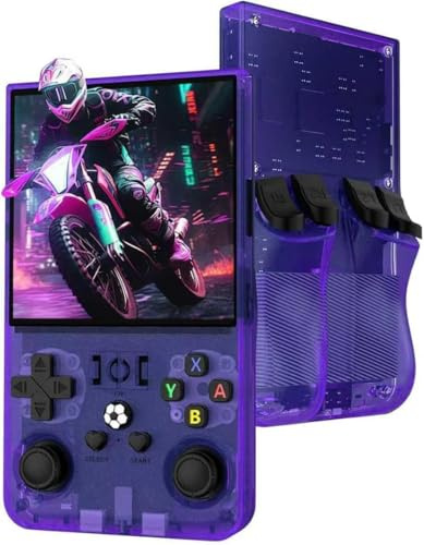 R36MAX Console de Jeu rétro, écran IPS 4,0 , mémoire 128 Go, 22 000 Jeux préinstallés, Batterie de 4000 mAh, Portable, pour Enfants - Violet