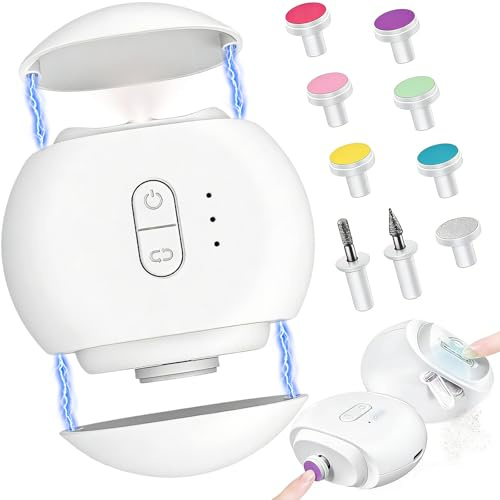Electric Nail Clippers, 3 in 1 Electric Nail Trimmer, 2 Speeds Nail Files Electric Nail Drill with Nail Scraps Storage, Rechargeable Automatic Nail Cutter for Babies Adults Seniors