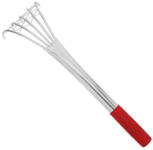 Healifty Rastrello per Vongole in Acciaio Inox 1 Pezzo Manico e Rete, Strumento Manuale per Scavare Conchiglie da Spiaggia e Giardinaggio, Attrezzo Versatile per Raccolta Frutti