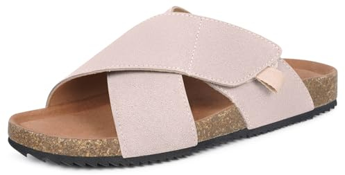 Dokela Sandals for Women Cork Footbed Mlue with Arch Support