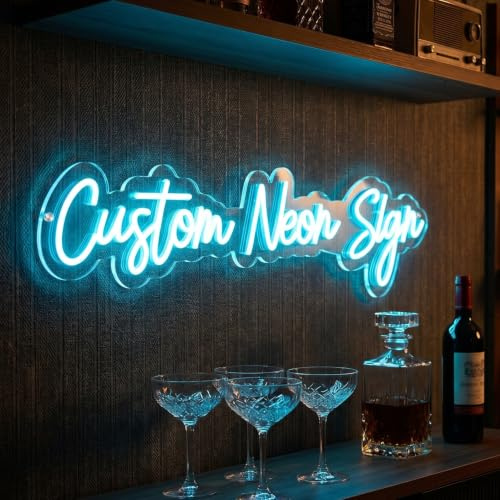 YARUVEX Neon Schild Personalisiert LED Namen Leuchtschriftzug Personalisiert Neonlicht Schriftzug für Wanddekoration Hochzeit Bar Geburtstag Party Geschäft Salon