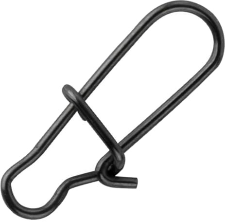 Spro Matt Black Easy Snap : Agrafes pour la pêche au Lancer, Bas de Ligne de brochet, émerillon de Ligne. Taille/capacité de Charge/Contenu de la Livraison : 4/23 kg / 18 pièces