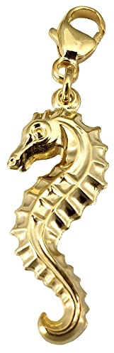 Anhänger Charm Seepferdchen Seepferd Gold 333 Einhänger Gelbgold Unisex