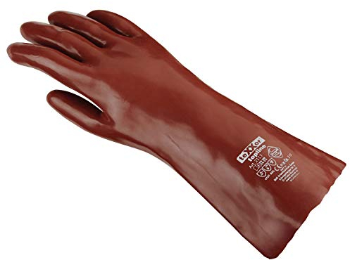 (60 Paar) teXXor Handschuhe Chemikalienschutzhandschuhe PVC ROTBRAUN 60 x rotbraun 10