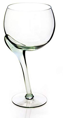 Fair Trade 600ml Crooked Stem V.Large Red Wine/Gin & Tonic Glass Pair [SU4]