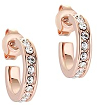 Ted Baker Seenita Nano Hoop Ohrringe, Creolen (Rosegoldfarbend/Kristalle)