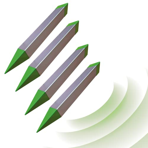 ISOTRONIC – batteriebetriebener Maulwurfvertreiber gegen Bodentiere wie Maulwürfe, Wühlmäuse, Ameisen, Schlangen UVM. – Maulwurfschreck mit Quarzschwingungen & Vibrationen – 1250m²