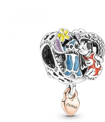 Pandora Charms Disney-Figuren, Sterlingsilber und 14-karätig Roségold-vergoldet, einzigartige Metallmischung