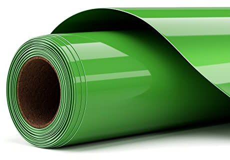 Asoway Plotterfolie Textil Grün Vinylfolie HTV 30.5cm x 305cm | Flexfolie Textil Heat Transfer Vinyl für DIY Kleidung, Mützen, Hosen, andere Stoffe, Leicht zu schneiden und zu jäten