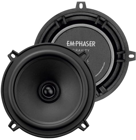 EMPHASER ECX-G5 – 13 cm / 5“ Auto Lautsprecher, Koaxial System für PKWs und Reisemobile, Sound System für Armaturenbrett, Türen, Heck, geringe Einbautiefe, 80 Watt RMS, 1 Paar