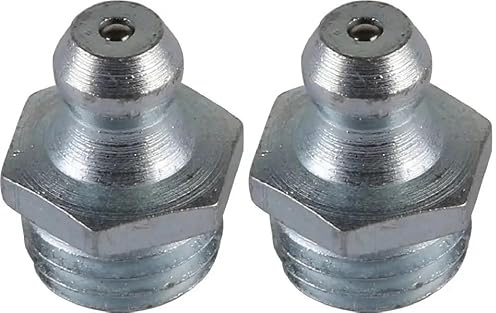 cyclingcolors 2x schmiernippel stahl kegelschmiernippel Fettpresse Nippel traktor rasenmäher auto motorrad roller, M10 X 1,25 180°