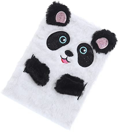 ifundom Panda Cartoon Plüsch Notizbuch Für Mädchen Schreibblock Schulbedarf Mit Hochwertigem Papier Und Farbigem Design Für Tagebücher Und Kreatives Schreiben
