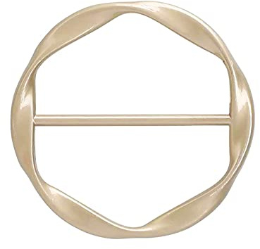 Montesy Silk Scarf Ring Clip T-Shirt Tie Clips for Women Scarves Clasp Waist Buckle Fashion Metal Ring for Shirts Clothing Decor