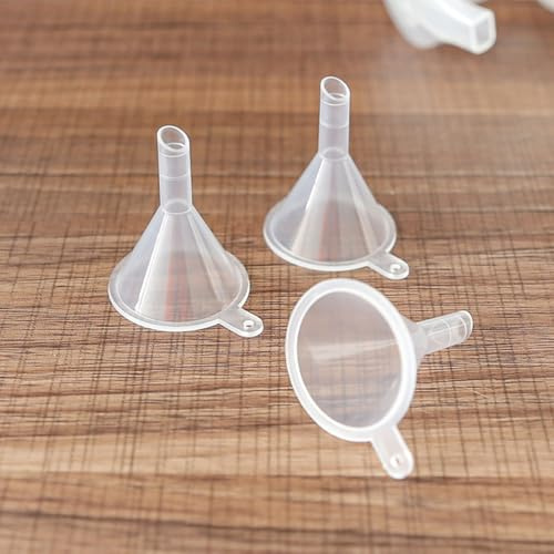 Mini Embudo de Plástico Transparente Multiusos, Embudo Pequeño de Boca Ancha para Botella de Laboratorio, Perfume en Polvo [cocina doméstica]