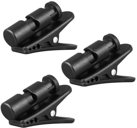 CHILDWEET 9pcs Rotatable Headphone Cable Clip Clamp Black Cable Organiser for Mobile Phone