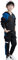 linboo Jungen Trainingsanzug Sport Set 2tlg Jogginganzug Freizeitanzug Sweat-jacke mit Kapuze + Sporthose Sport Anzug für Kinder, Blau, 146-152(Herstellergröße: 150)