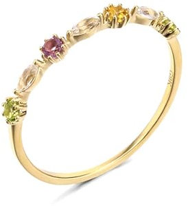 Wycian Bague Bleue, Moissanite Bague de Fiançailles Or Jaune 14 Carats Taille Blanc Forme Marquise Topaze pour Femme Anniversaire