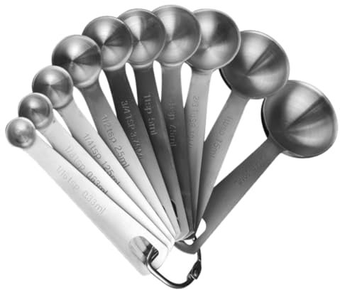 DONFAMDS Cucharas Medidoras Inoxidable Nivelador Para Hornear y Líquidos y Polvos