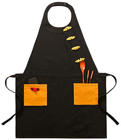 ZIUBMVDYC Delantales for Hombres, Delantal de Carpintero, Delantal de Herramientas de Taller, Delantal de Trabajo de Lona Encerada Resistente, Delantal de Soldadura, Delantal de Trabajo