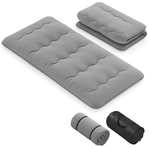 GIANTEX Japanische Futon Matratze 90x200 cm, Bodenmatratze 10cm Dicke, Tatami Matte Futonmatratze Faltbar & Tragbar, Klappmatratze Faltmatratze für Tatami, Rollmatratze mit Abnehmbarer Bezug