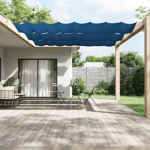 Toldo Vertical Azul, Tela Oxford Impermeable y Resistente UV, Diseño Práctico con Cuerda Incluida, Toldo Vertical Exterior, Toldos Balcon, para Balcón o Jardín, 140x800 cm