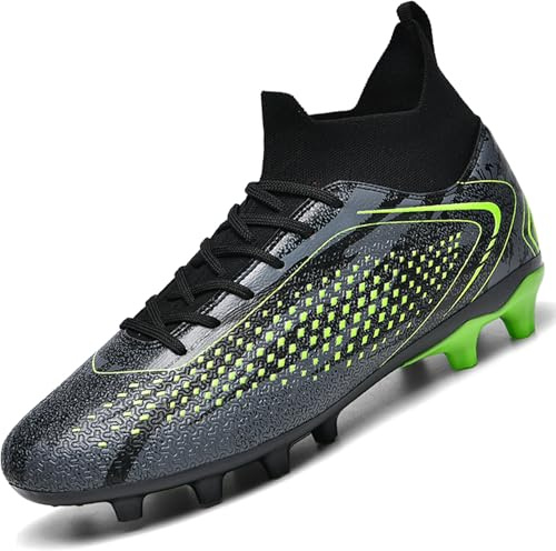 situkeke Scarpe da Calcio Uomo Scarpe da Calcetto FG AG Tacchetti Professionale Adolescenti Calzature da Calcio Ragazzo Scarpe per Competizioni e Allenamento,Black,EU44