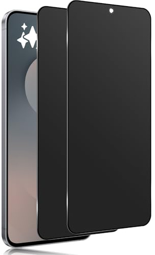 Xunzii Full Screen Matt Sichtschutz Schutzfolie für Samsung Galaxy S25 FE 5G für Panzerglas, Anti Fingerabdrücke Matte Anti-Spy Folie, 9H Blendschutz Privacy Anti-Spähen Schutzglas [2 Stück]