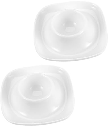 LOLIPPYY 2pcs Ceramic Egg Cups Household Egg Holders for Breakfast Dining Kitchen Use Simple Design Gift
