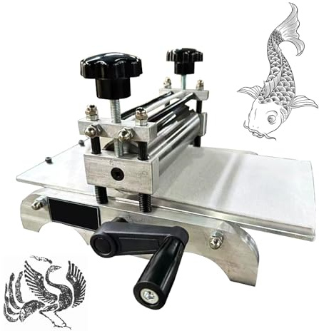 Máquina de grabado manual, máquina de impresión de prensa plana con altura de rodillo ajustable, prensa de grabado laminadora manual, ideal para huecograbado, relieve