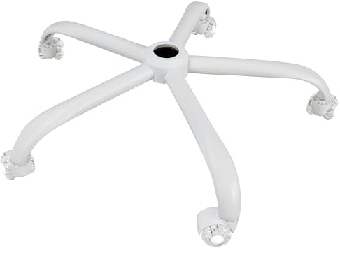 Frassie Office Chair Base Replacement with Wheels, Heavy Duty 2500LBS Metal Stool Chair Base, 28 inch Desk Chair Base Replacement Part White