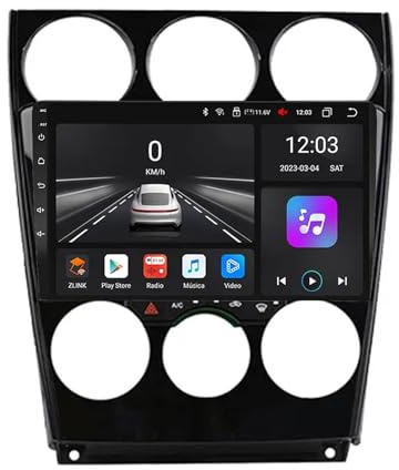 Gps-Navigering Bilstereo för Mazda 6 2002-2007 Bluetooth Wifi 4G Dab+ Tpms Mirror Link, Bluetooth Handsfree (Autolink), Hd, 4 Kärna 2G+32G