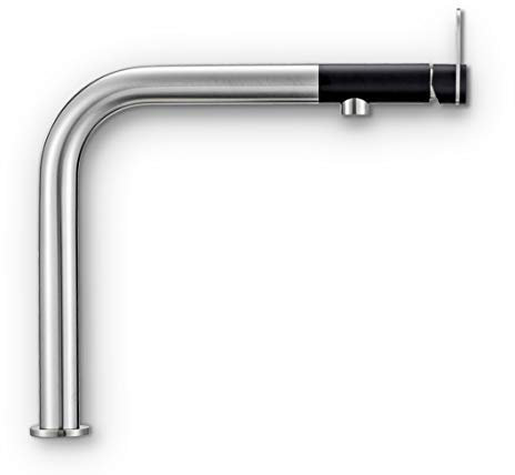 SCIABICA BUGA B, EINHAND-KOPFMISCHER-ARMATUR aus V2A-EDELSTAHL: (Hebel mit Einfinger-Bedienbarkeit) - Edelstahl Wasserhahn Küche