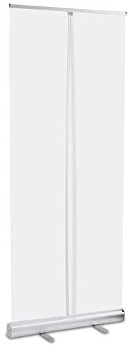 MSQL Transparent Roll Up Banner/Floor Standing Sneeze Guard/Spit Protection/Partition Screen, Easy to Install, 3 Sizes Options,78.74 * 31.49in