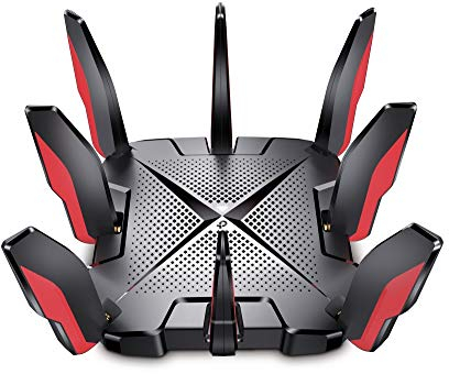 TP-Link AX6600 Tri-Band Wi-Fi 6 Gaming Router with 4* Gigabit Ports+1 * 2.5 Gbps Port, WiFi Speed up to 6600Mbps, 2 USB Ports, Quad-Core CPU, Ideal for Gaming Xbox/PS4/Steam & 4K (Archer GX90)