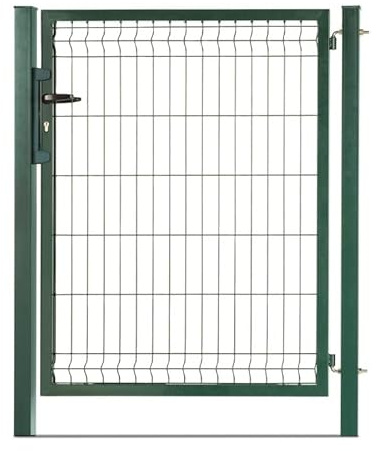 EASY CLOTURE Portillon grillagé en Acier galvanisé Maille 200 x 50 occultable Passage 1m x H 1m60 Vert