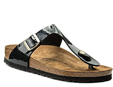 Birkenstock Gizeh Birkibuc™, Magic Snake Black 1009114, 5.5 Narrow