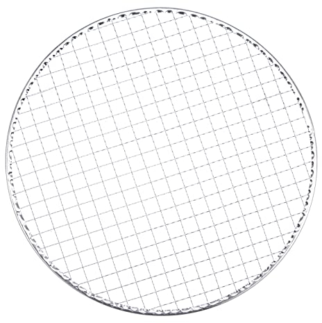 sourcing map 5pcs Round BBQ Grill Net 11.6 Dia Galvanized Iron Barbecue Mesh Mat for Baking Smoking Charcoal Grilling Roasting