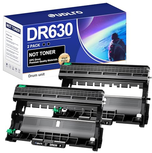 DR630 Drum (Not Toner) - Replacement Compatible for Brother DR-630 Drum Unit for Brother HL-L2300D HL-L2340DW HL-L2360DW HL-L2380DW DCP-L2540DW DCP-L2540DW MFC-L2705DW MFC-L2707DW Printer (2 Black)